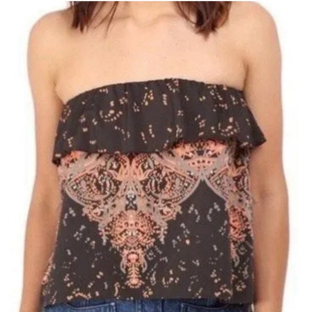 Free People Flounce Ruffle Top size L
